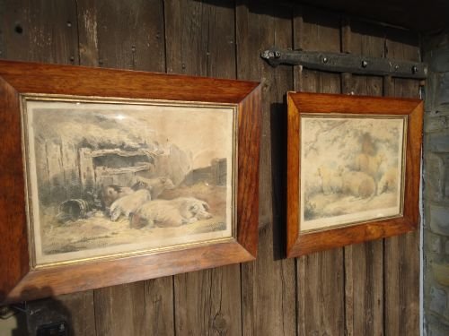 Pair of Rosewood Framed Moorland Prints