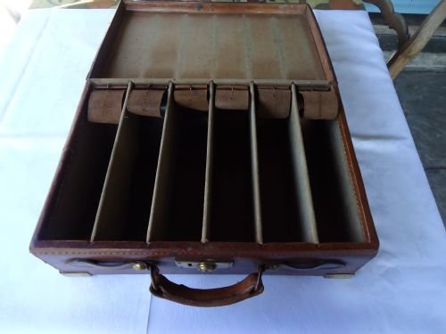 fig 1. 19TH CENTURY LEATHER CARTRIDGE CASE