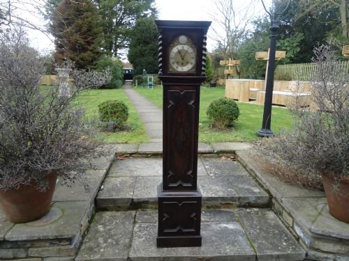 Jacobean Style Chiming Grandmother Clock