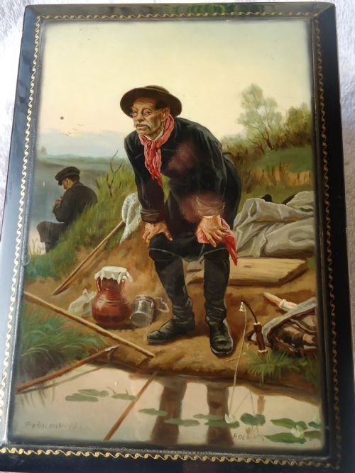 Russian Hand Painted Lacquered Box