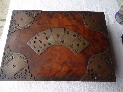 Victorian Walnut Card and Gaming Box