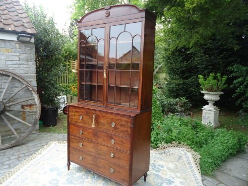 Magnificent Late Regency Secretaire Bookcase