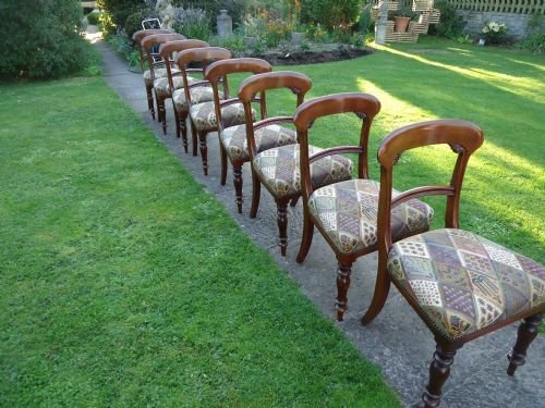 fig 1. SET OF 8 MAHOGANY DINING CHAIRS CIRCA 1840