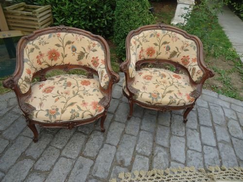 Pair of French Salon Chairs