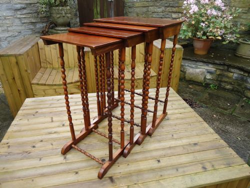 Nest of 4 Mahogany Tables Circa 1840