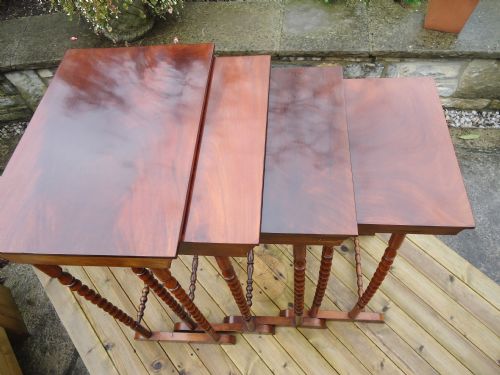 fig 1. NEST OF 4 MAHOGANY TABLES CIRCA 1840