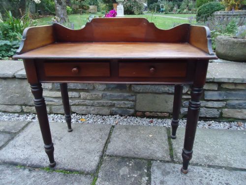 Victorian Mahogany Two Drawer Writing Desk
