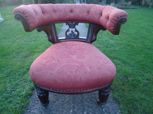 Victorian Mahogany Ladies Salon Chair