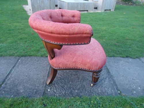 fig 1. VICTORIAN MAHOGANY LADIES SALON CHAIR