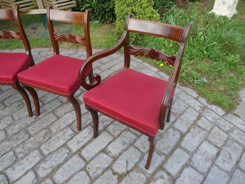fig 1. SET OF EIGHT REGENCY MAHOGANY BAR-BACK DINING CHAIRS