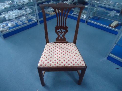 fig 2. SET OF EIGHT GENUINE 18TH CENTURY MAHOGANY DINING CHAIRS