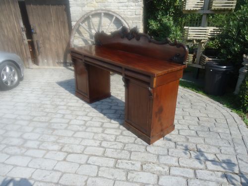 Victorian Mahogany Twin Pedestal Sideboard