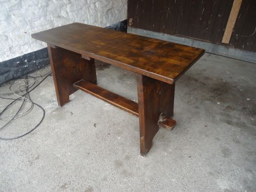 Small Oak Tavern Table from Glastonbury Pub