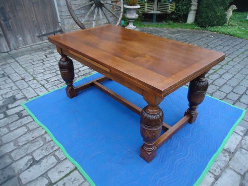 Oak Refectory Draw Leaf Dining/farmhouse Table Seats Ten -Twelve