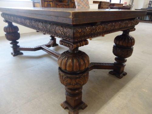 fig 1. Large 19th century oak refectory dining farmhouse table
