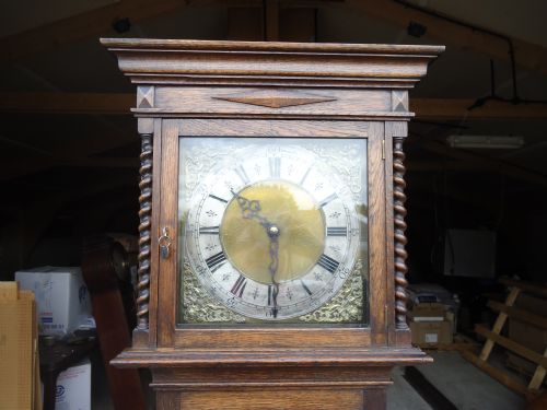 Oak Brass Dial Long Case /Grandfather Clock Striking on Eight Gongs