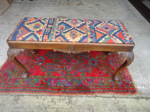 18th Century Style Walnut Duet Stool