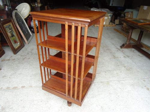 Three Tier Mahogany Revolving Bookcase