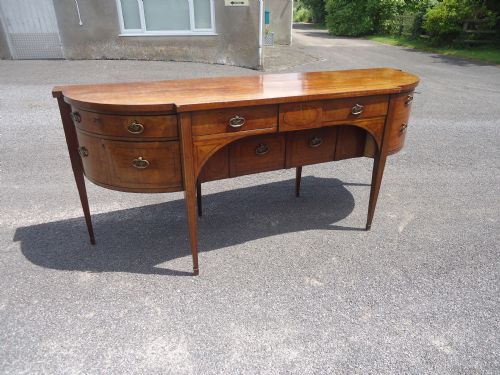 18th Century Mahogany Bow Ended Sideboard