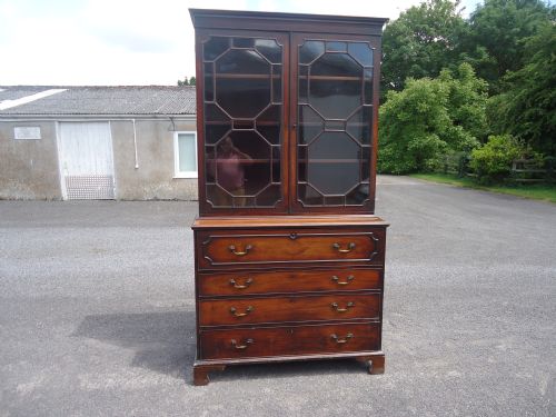 18th Century Mahogany Secretaire Bookcase