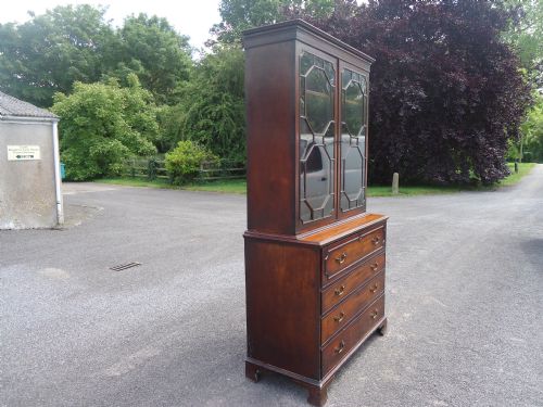 fig 1. 18th century mahogany secretaire bookcase