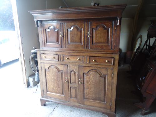 18th Century Oak Court Cupboard