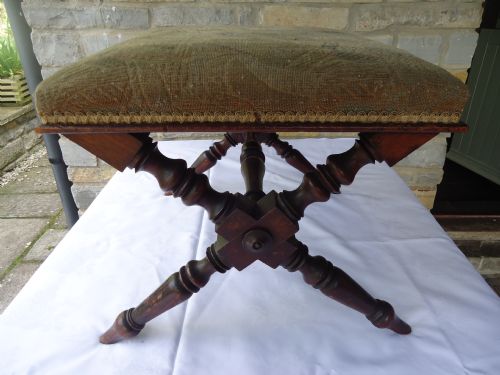 Georgian Cross Framed Foot Stool