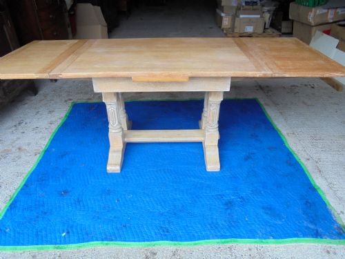 Lime Washed Oak Small Refectory/farmhouse Table.