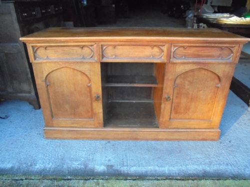 19th Century French Gothic Oak Sideboard