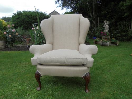 Late 19th Century , Winged Armchair of Generous Proportions