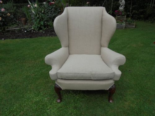 fig 1. Late 19th century , winged armchair of generous proportions
