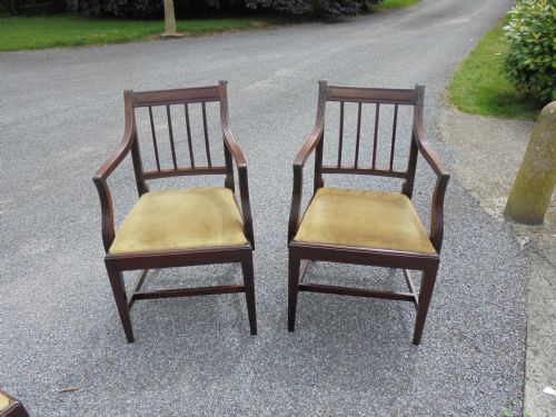 fig 1. ANTIQUE 18TH CENTURY SET OF TWELVE DINING CHAIRS