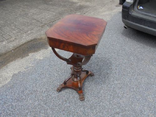 Early Victorian Mahogany Ladies Work Box