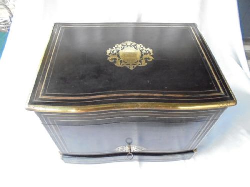 fig 1. French ebony brass inlaid liqueur tantalus