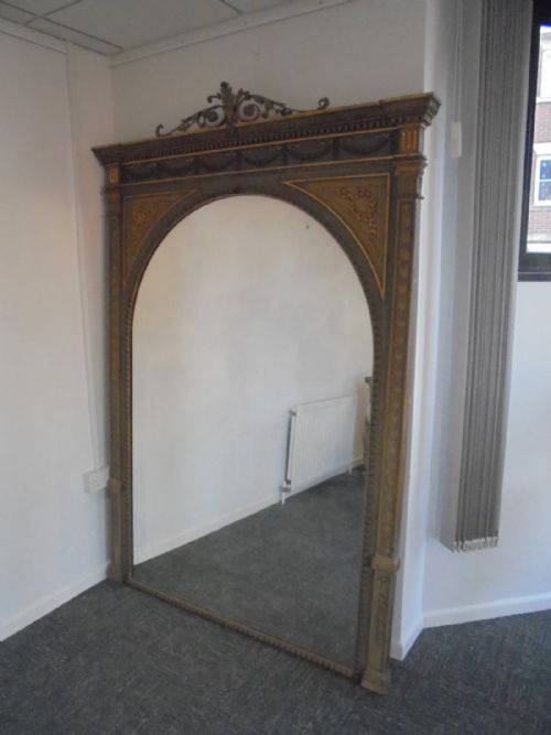 French Gilded Over Mantle Mirror