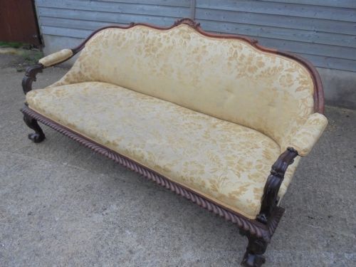 19th Century Solid Rosewood Sofa/settee.
