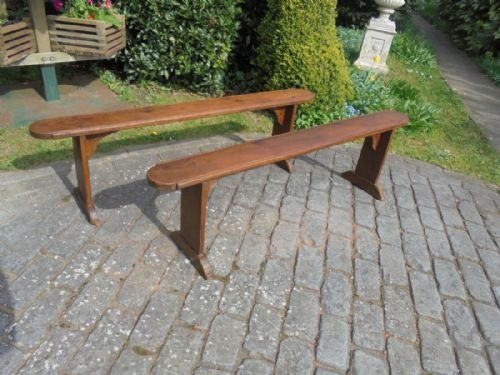 Pair of 19th Century French Pine Benches