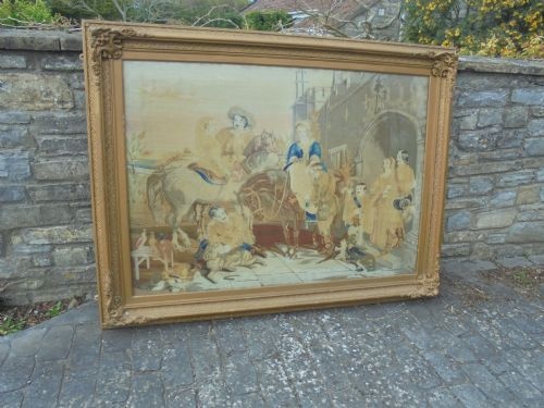 fig 1. Massive Berlin style tapestry in gilded frame