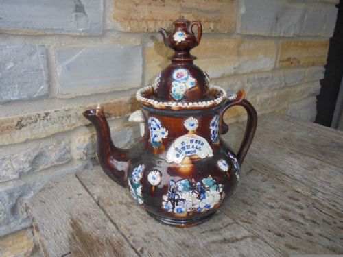 19th Century Bargeware Treacle Ware Teapot