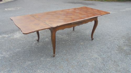 French Parquetry Oak Dining/kitchen Farmhouse Table. Seats Eight/ten