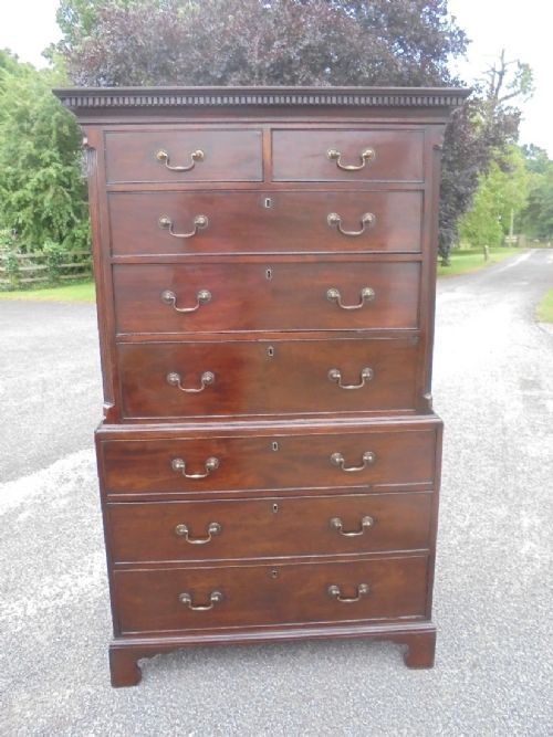 18th Century Mahogany Tallboy/chest on Chest