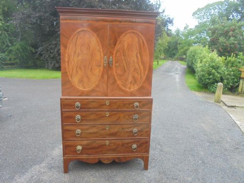 19th Century Oval Panelled Channel Island Linen Press