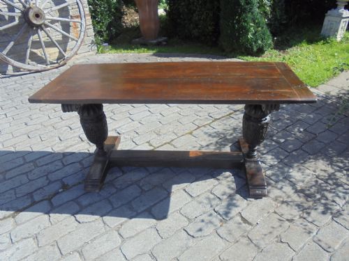 Part 17th Century English Oak Refectory/farmhouse Table. Seats Six /Eight