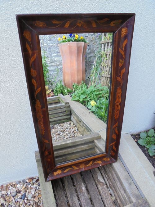 Dutch 19th Century Marquetry Wall Mirror