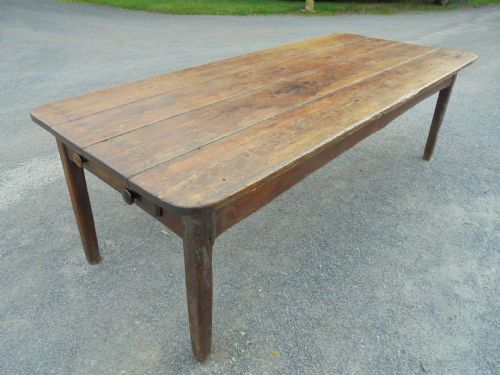 Late 18th Century Pine Farmhouse/kitchen/dining Table Seats Ten .