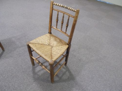 fig 1. Set six ash and elm Country English kitchen-dining chairs