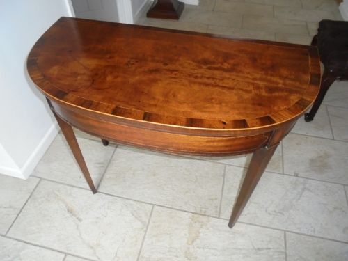Regency Mahogany Demi Lune Card Table