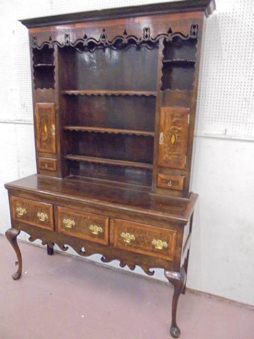 19th Century Crossbanded Oak Dresser