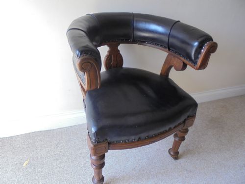 Victorian Gents Upholstered Desk Chair
