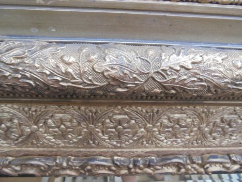 fig 1. 19th century triple mirror in gilt frame, oak leaves and acorns.